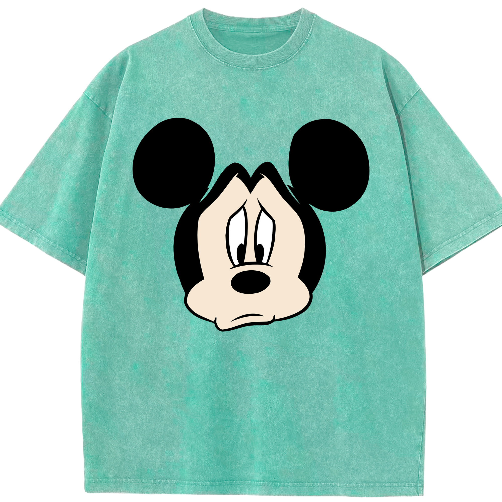 （画像用） ミッキーマウス Mickey Mouse 綿100% ヴィンテージ風 半袖Tシャツ（フロントプリント）